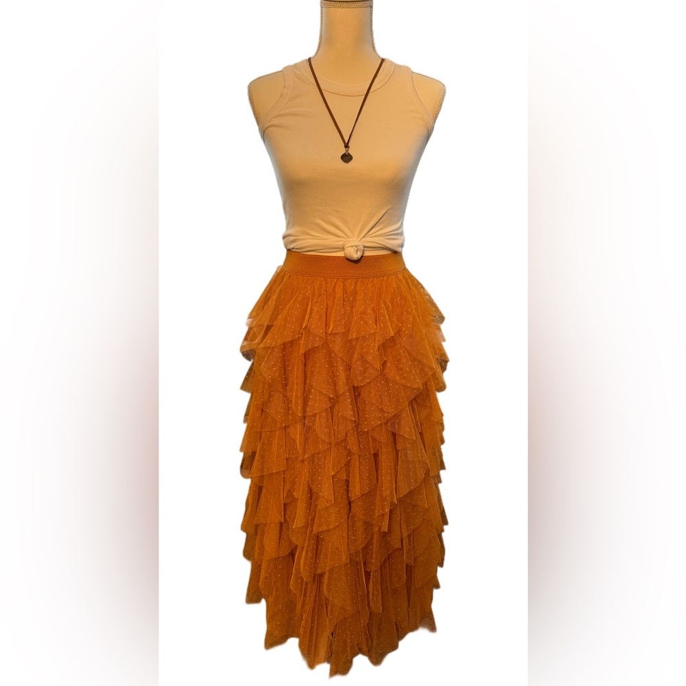 Anthropologie long tulle skirt
